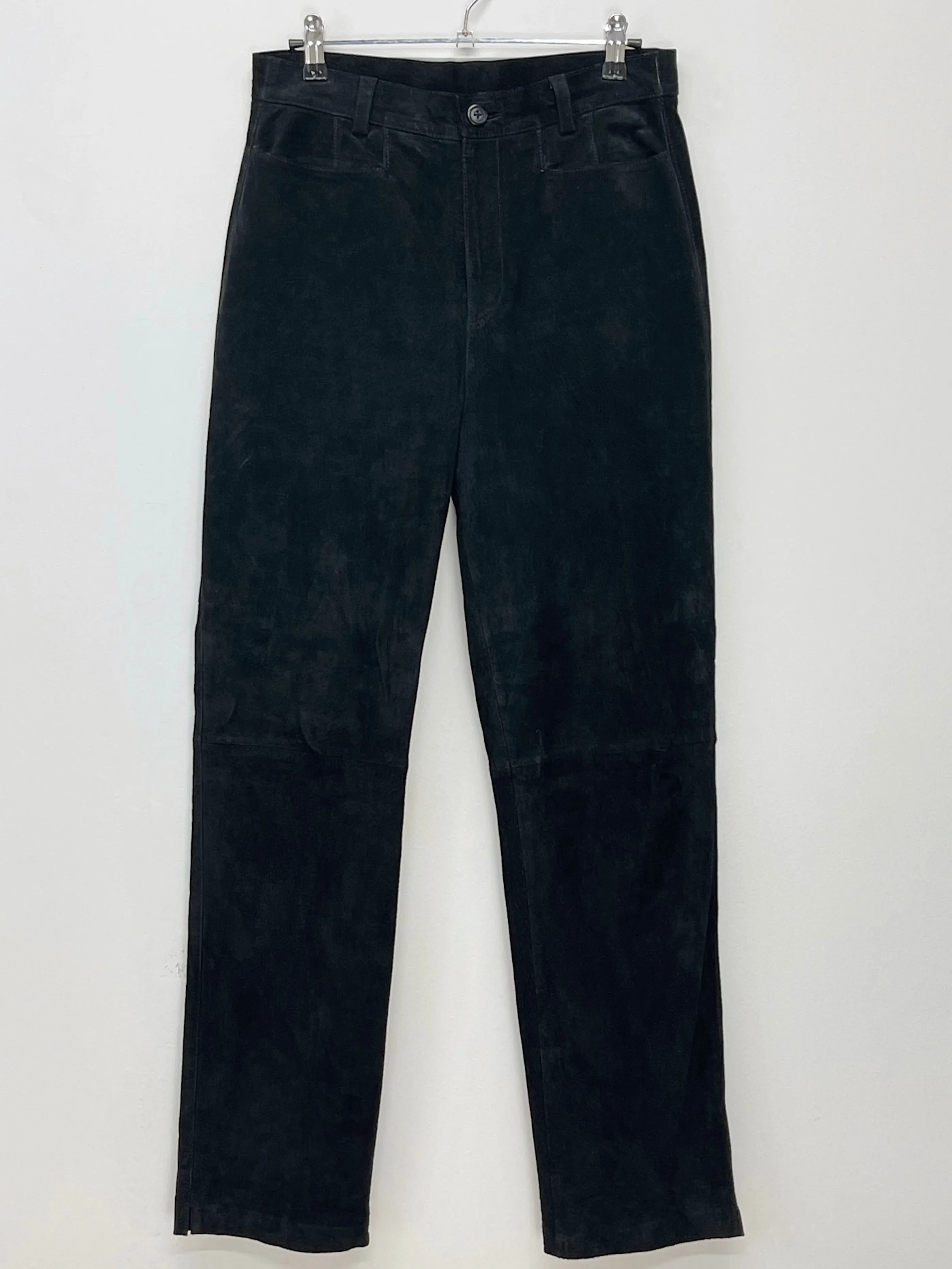 90s Vintage Sonoma Black High Waisted Suede Pants (W29")