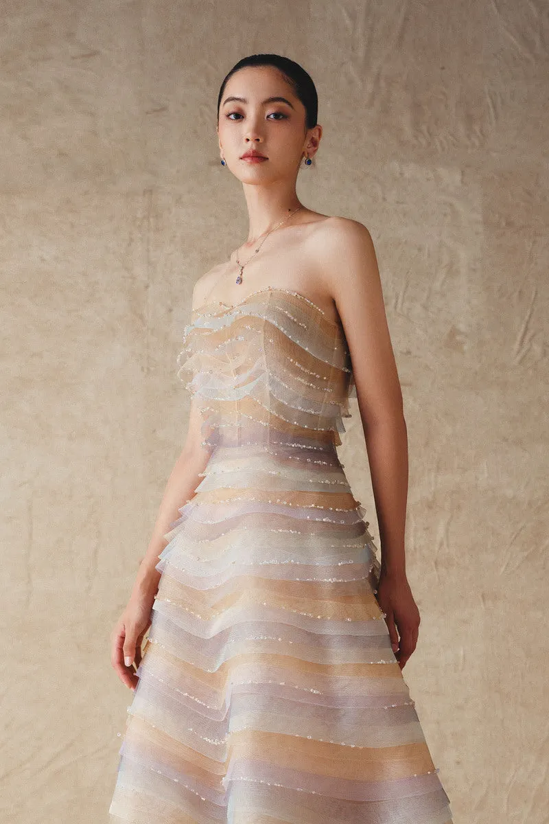 A-LINE SHEER TULLE GOWN