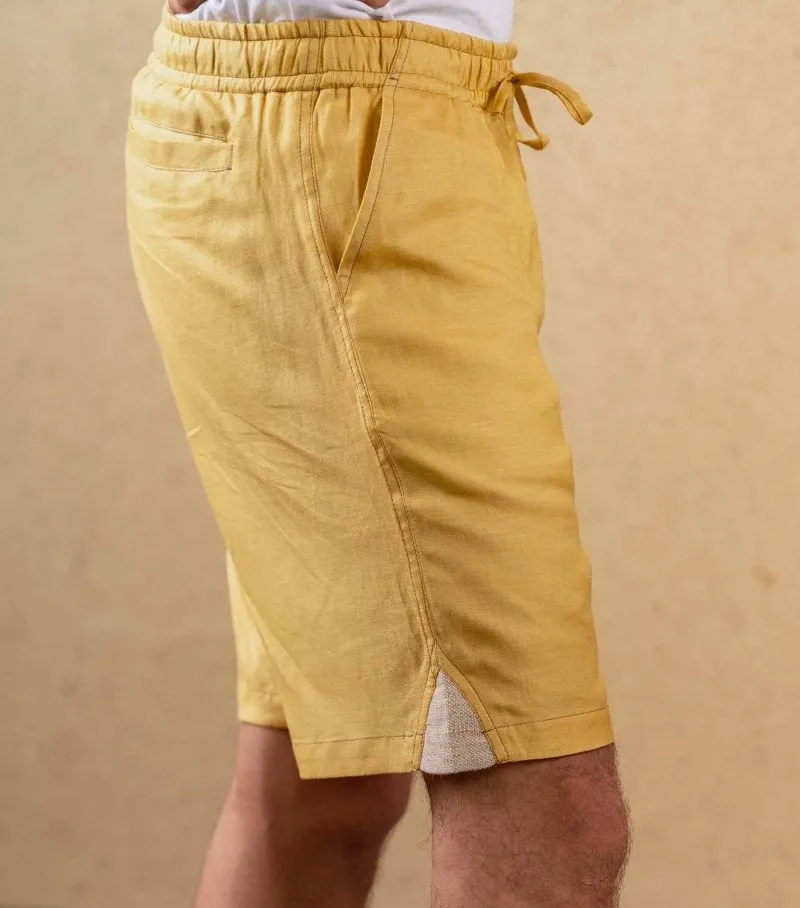 Azure Shorts - Mustard - Hemp Tencel