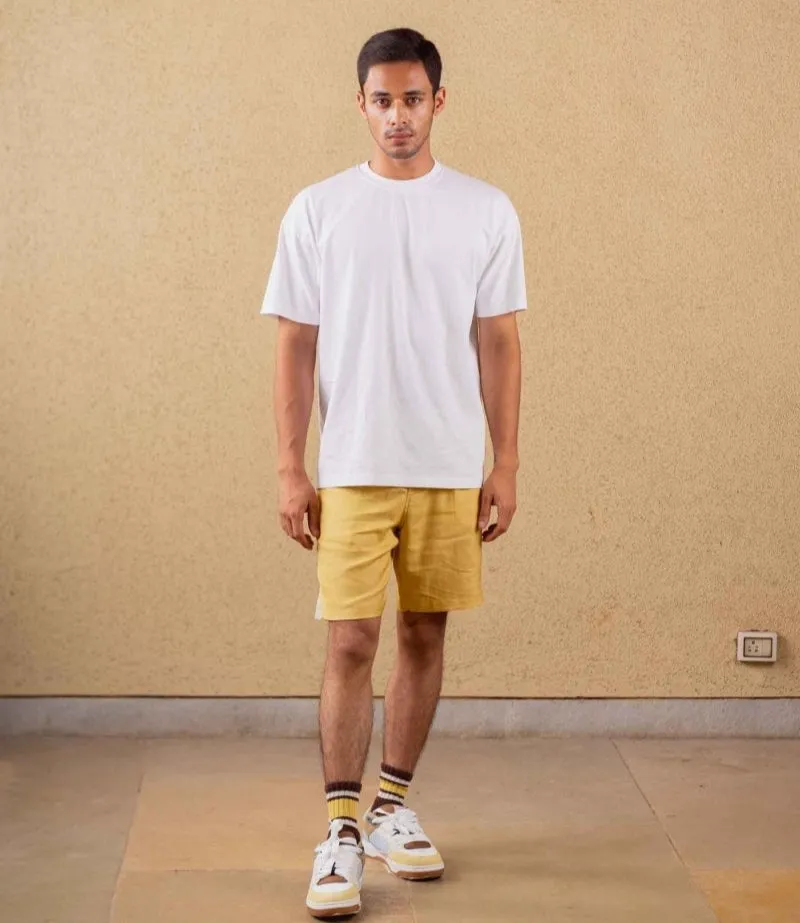 Azure Shorts - Mustard - Hemp Tencel