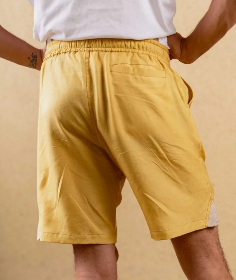 Azure Shorts - Mustard - Hemp Tencel