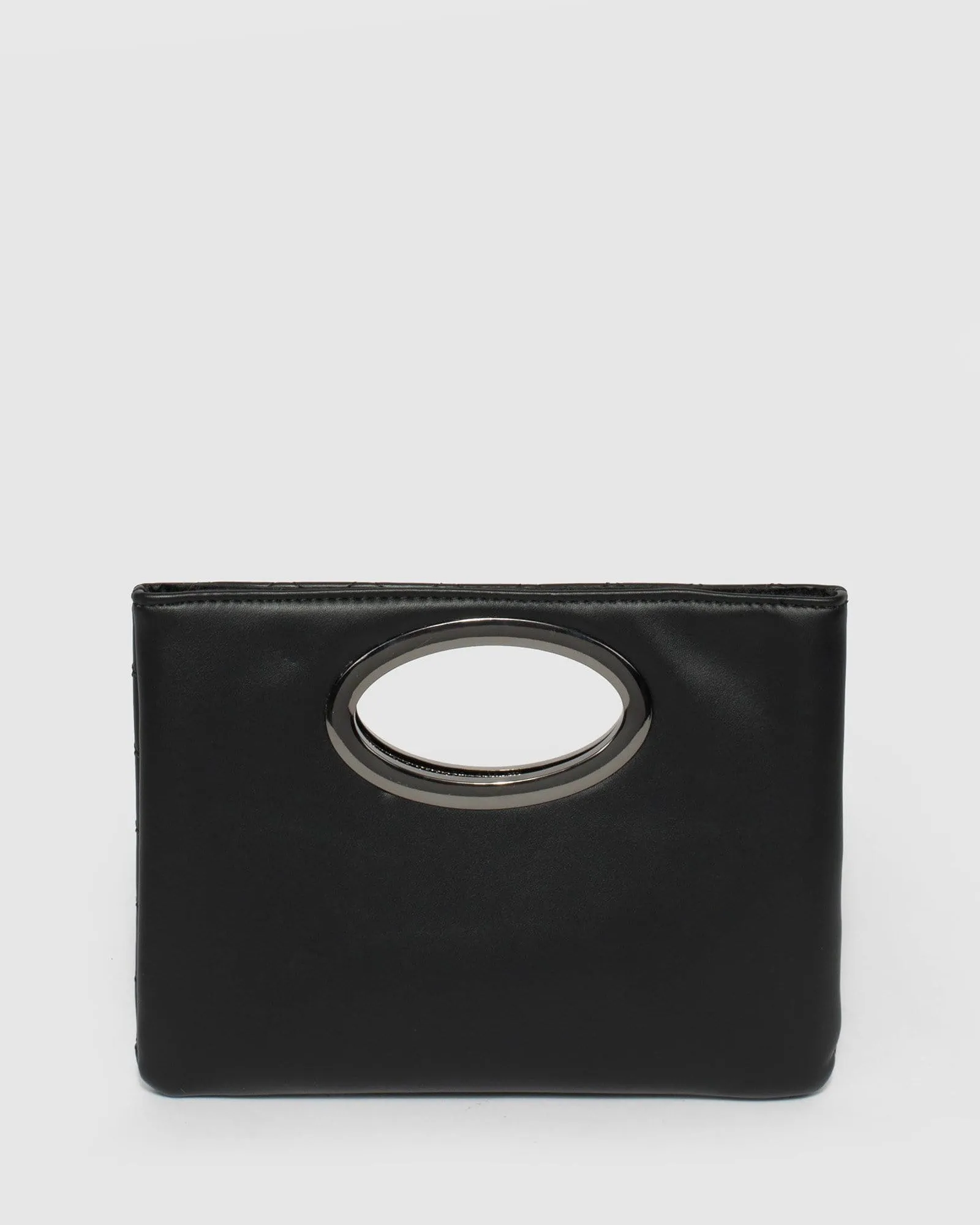 Black Esme Quilted Clutch Bag