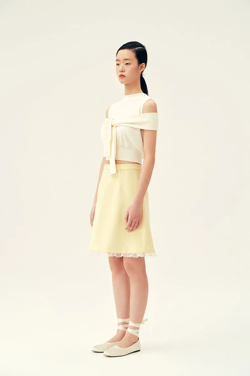 BONNIE SKIRT IN PASTEL YELLOW