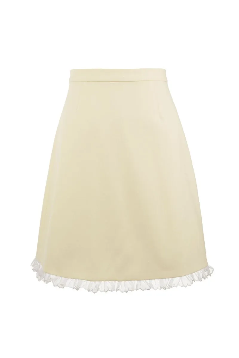 BONNIE SKIRT IN PASTEL YELLOW