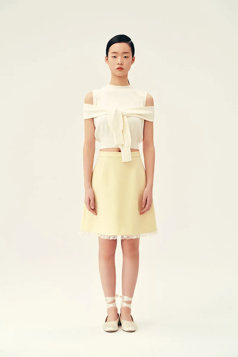BONNIE SKIRT IN PASTEL YELLOW