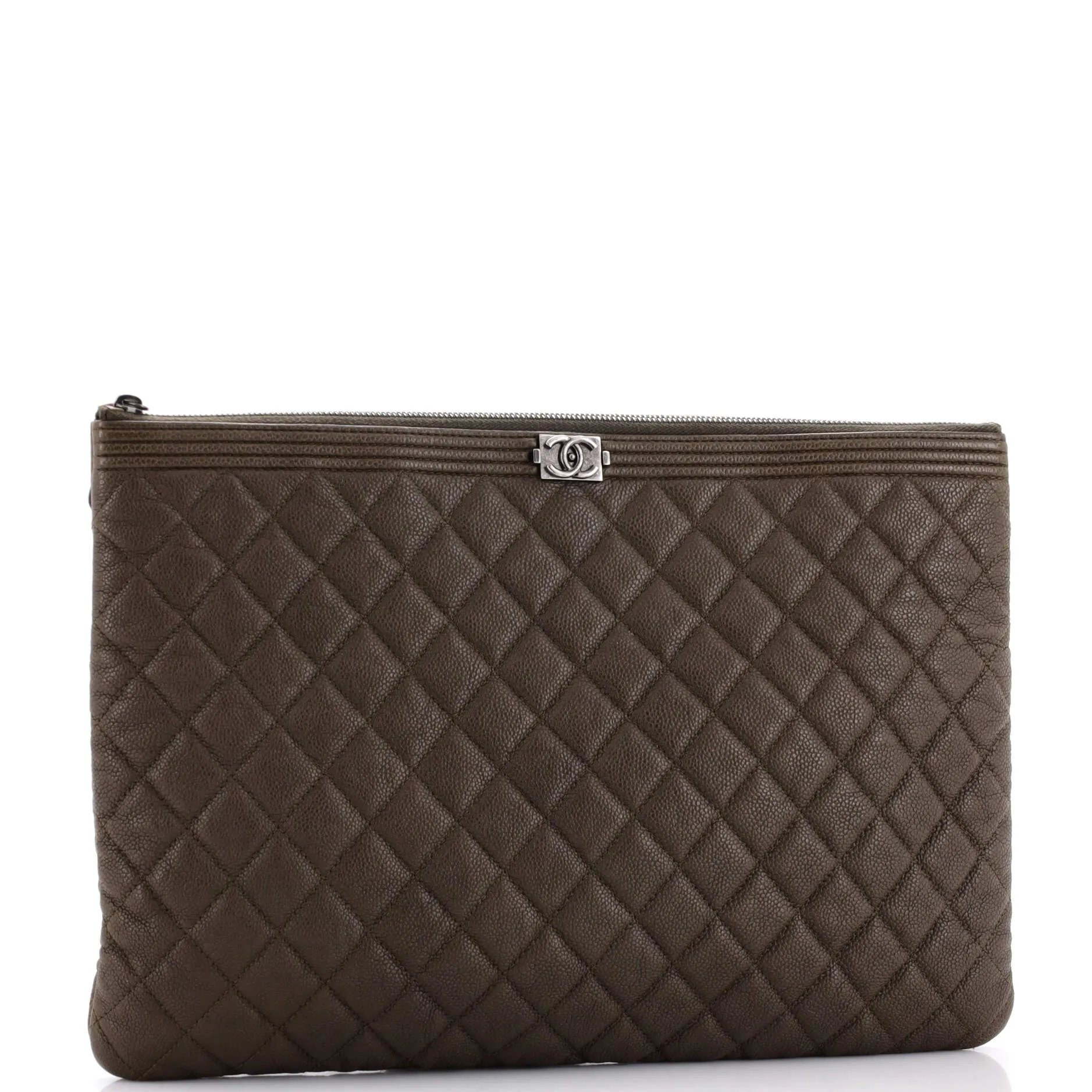 Boy O Case Clutch Quilted Caviar Large