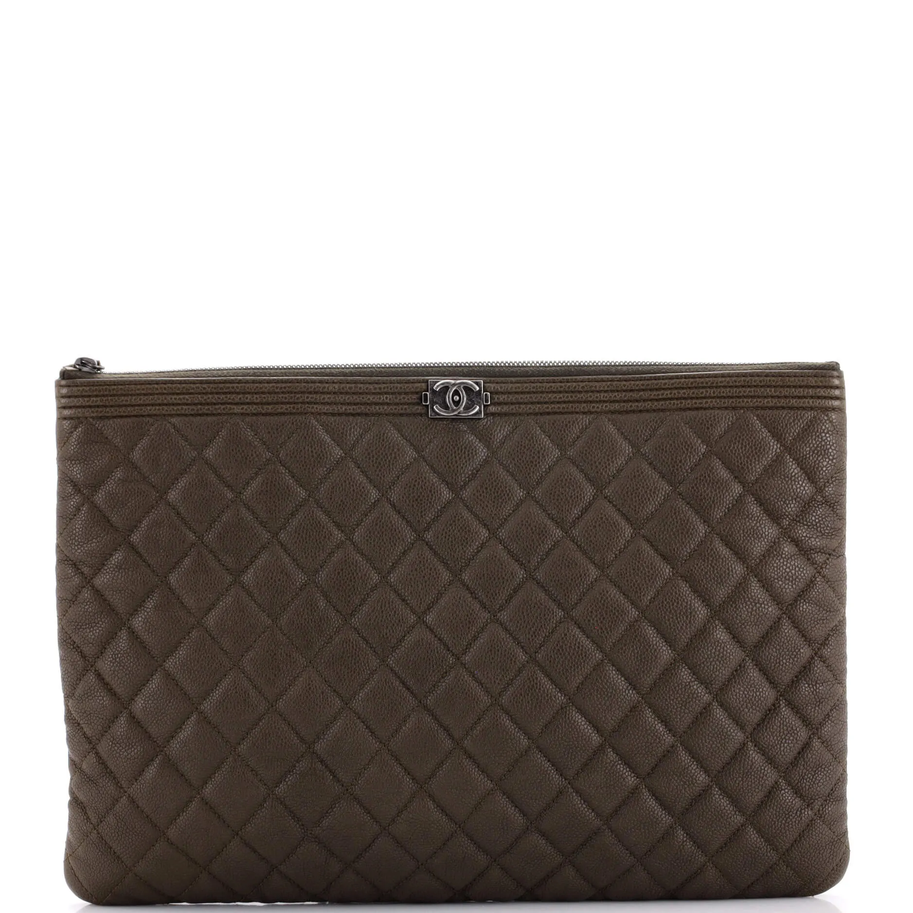 Boy O Case Clutch Quilted Caviar Large