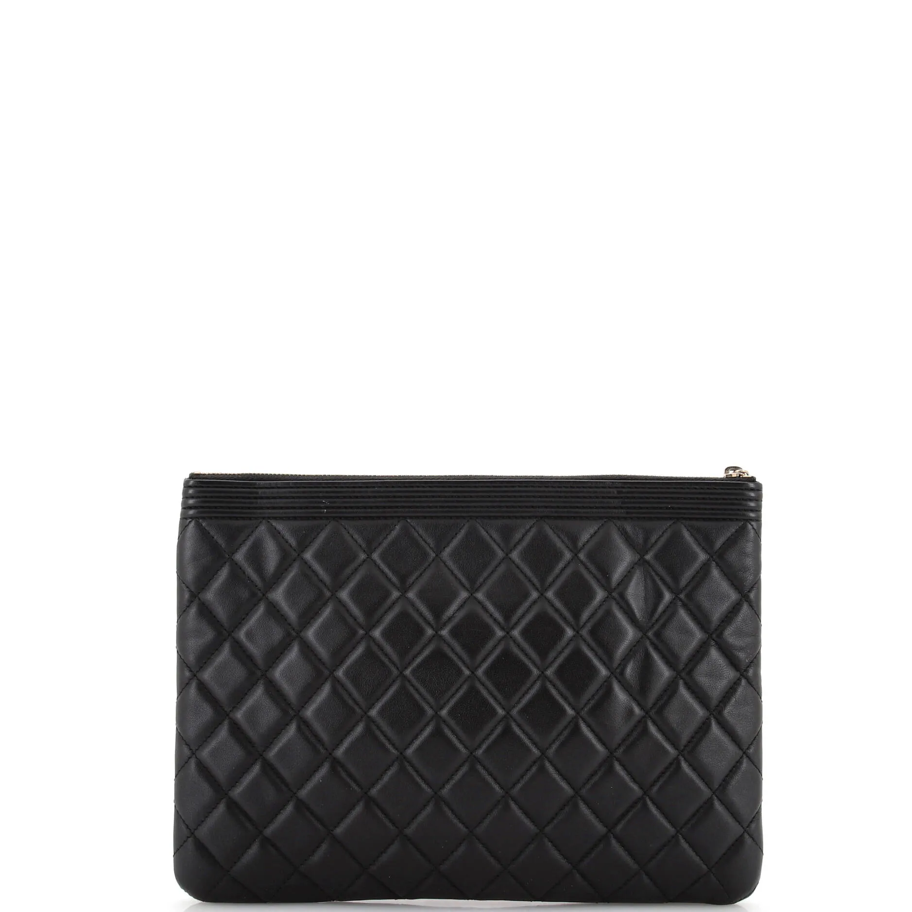 Boy O Case Clutch Quilted Lambskin Medium