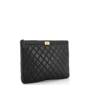 Boy O Case Clutch Quilted Lambskin Medium