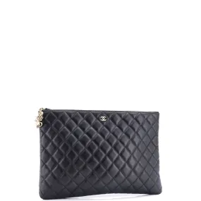CC Casino O Case Clutch Quilted Lambskin Large