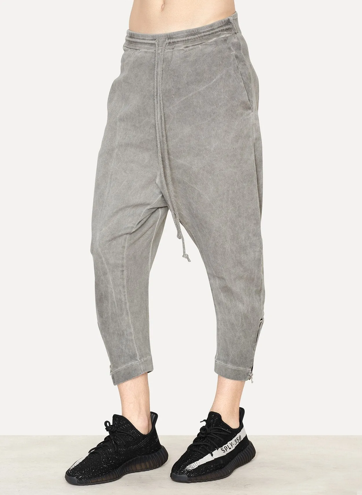 Dark Khaki Cotton Twill Tailored Back Pant
