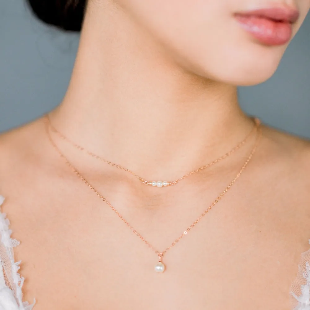 EVONNE Pearl Bridal Back Necklace