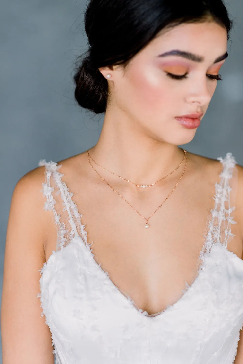 EVONNE Pearl Bridal Back Necklace