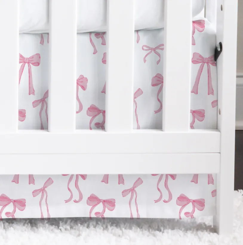Fancy Bow Crib Skirt