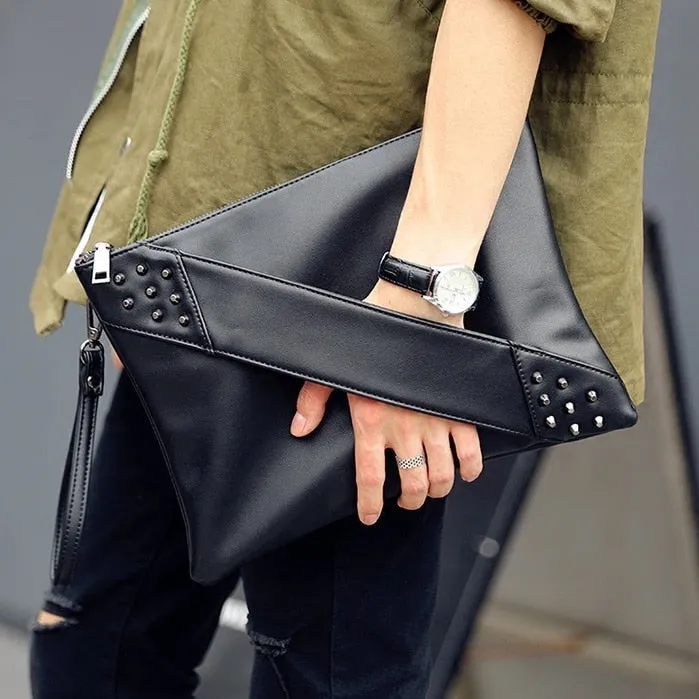 Fashion rivet Women Clutches luxury designer envelope clutch purse