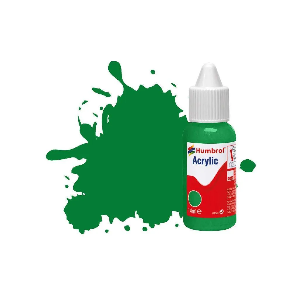 Humbrol DB0002 No 2 Emerald Green Gloss Acrylic Paint 14ml dropper bottle