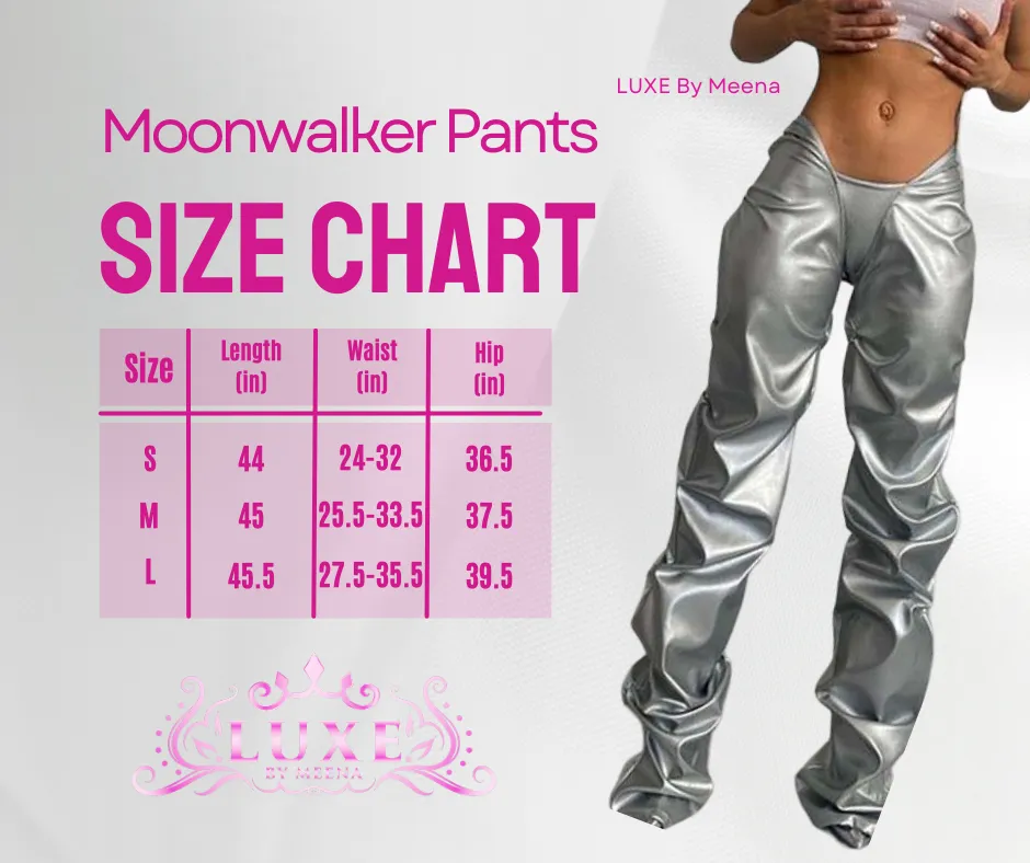 Moonwalker - Faux Leather Ruched Pants