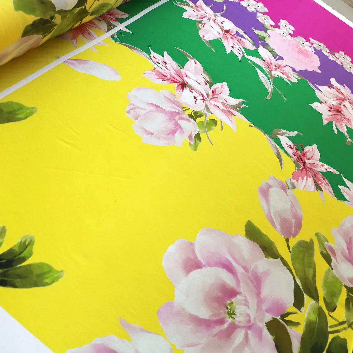 Neapolitan Garden - Silk Crepe De Chine - Panel Print
