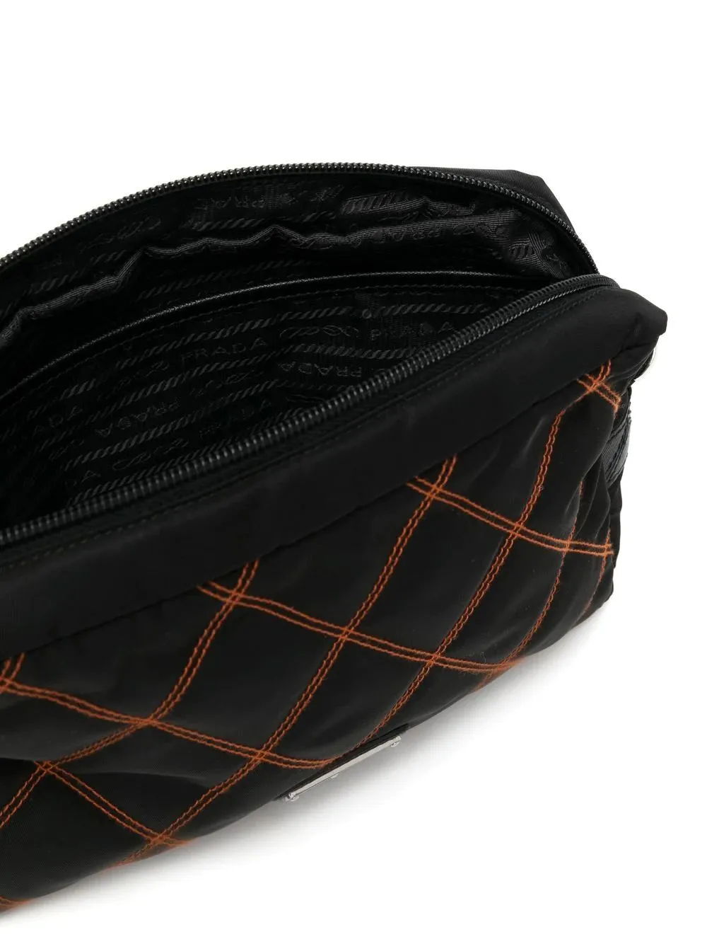 Nylon Black and Orange Pouch