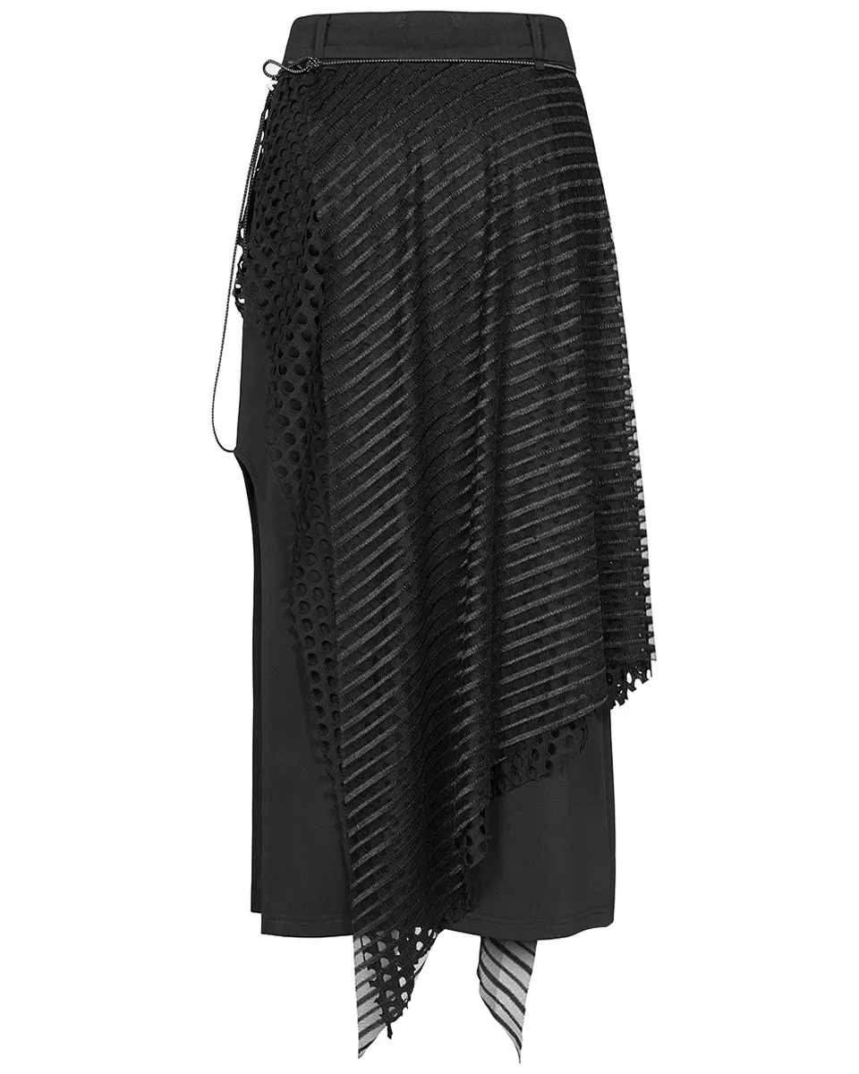 OPQ925 Daily Life ElectroBionic Layered Split Leg Skirt