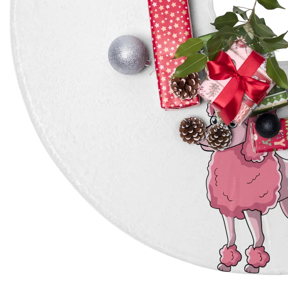 Poodle Personalized Christmas Tree Skirts