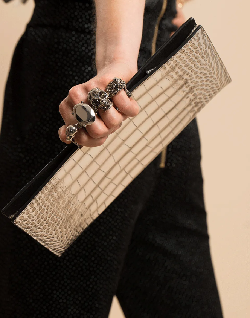 Skull Four Ring Clutch