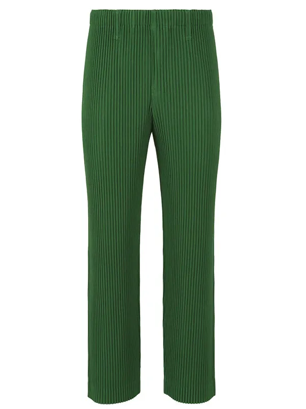 Tailored Pleats Pants - Steel Green