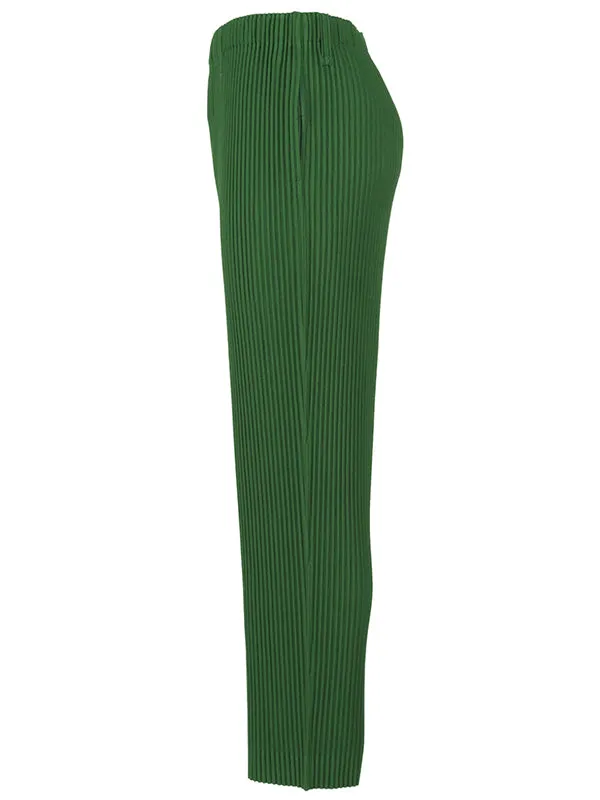 Tailored Pleats Pants - Steel Green