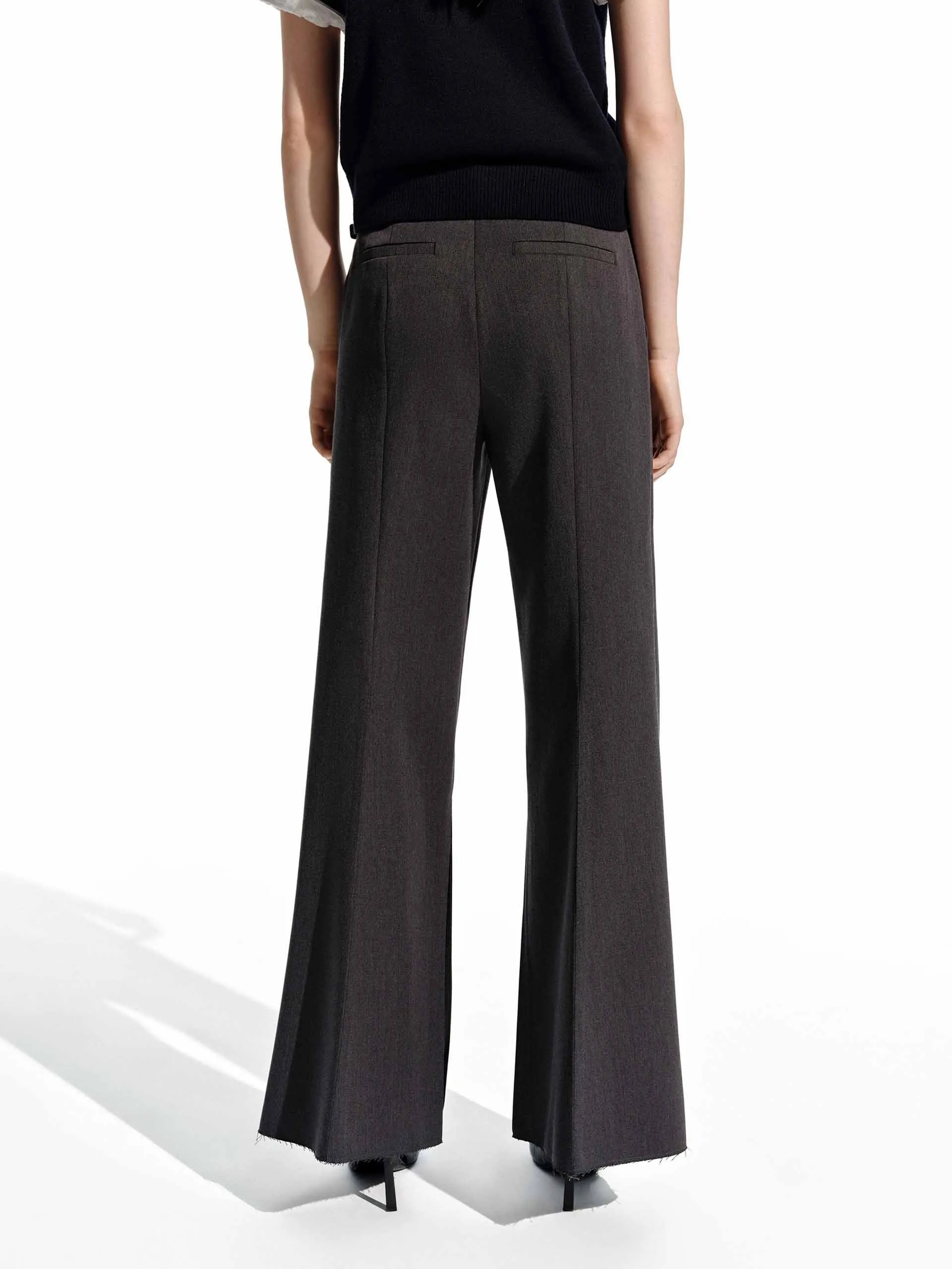 Tailored Raw Hem Pants