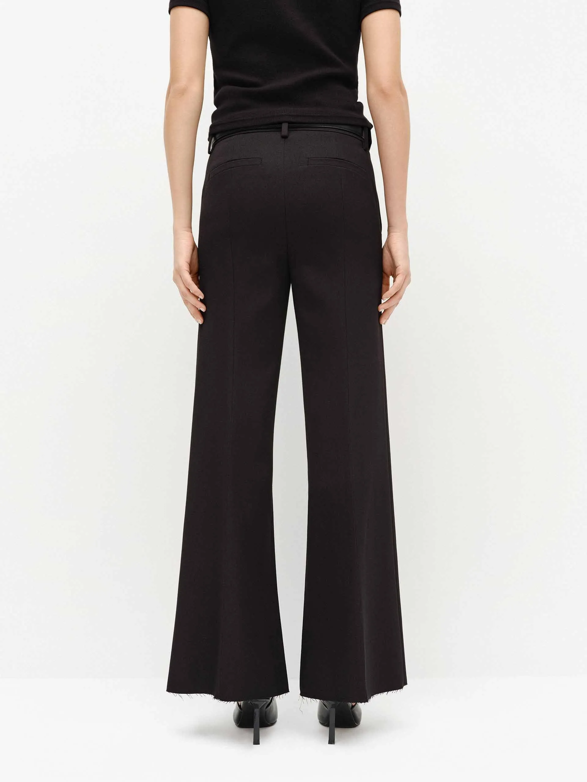 Tailored Raw Hem Pants