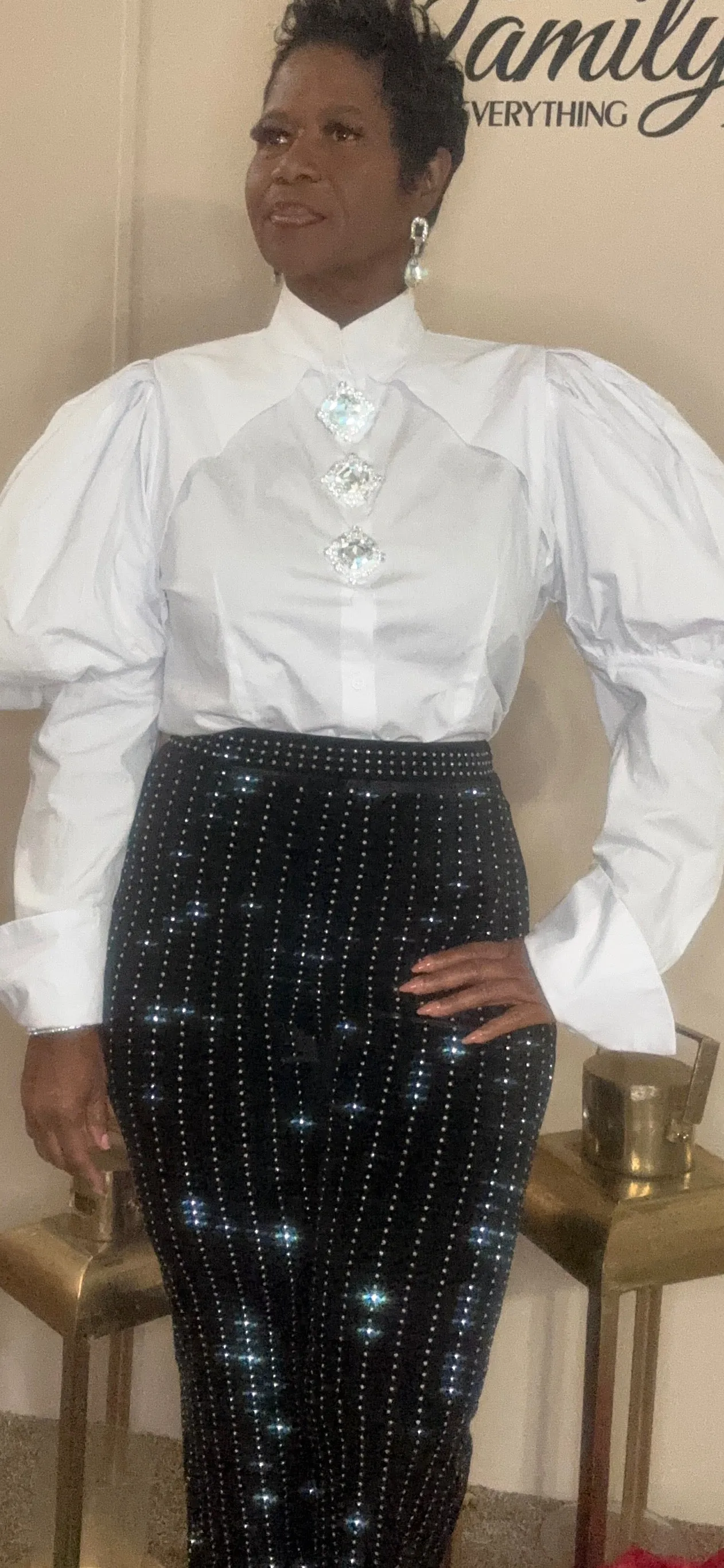 The Dior velvety rhinestone pants