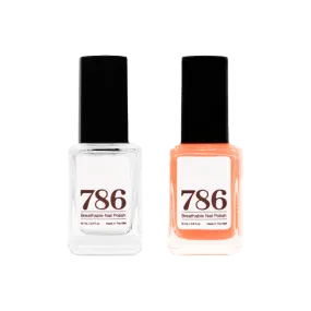Top Coat Clear and Zhangye - Breathable Nail Polish (2 Piece Set)